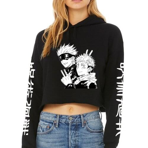 Anime Jujutsu Kaisen Yuji Itadori Satoru Gojo Cat Ear Hoodie Printed Hoodie Cool Hoody Casual Women Men Hooded Sweatshirt