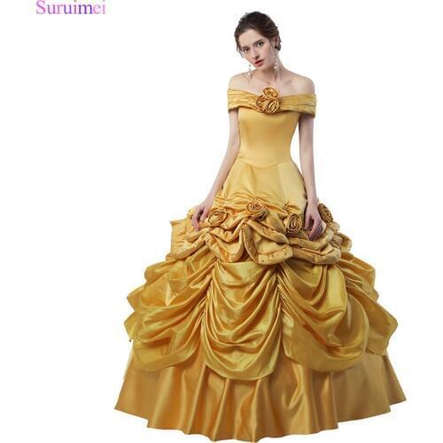 Ball Gown Quinceanera Dresses Handmade Flowers Pleated Gold Taffeta Girls Graduation Dresses 18 Years Quinceanera Prom Gown