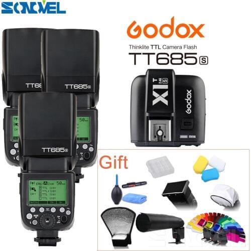 Free DHL ! 3X Godox TT685S 2.4G HSS TTL GN60 Flash Speedlite + X1S TTL Transmitter kit for Sony A7 II A7R II A7S II A6300