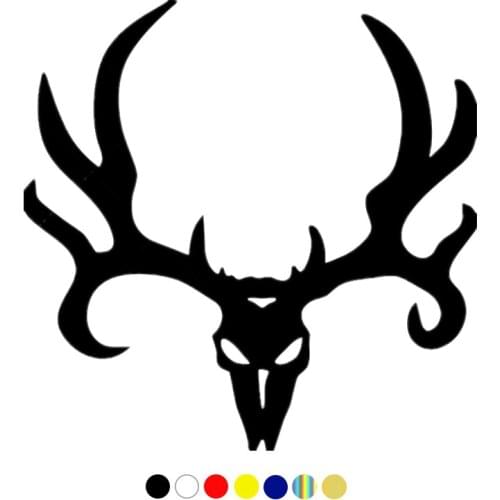 CS-10121# Deer Head Horned funny vinyl car sticker reflective waterproof car decal stickers on car truck bumper rear window