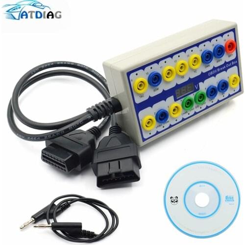 Newly Auto Car OBD 2 Break Out Box OBD2 Breakout Box OBD OBDII Protocol Detector Diagnostic Connector Detector