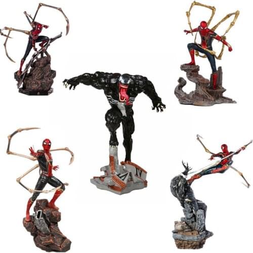 Marvel Infinity War Spider-Man Figure XM GK Venom Deadly Guardian Figure Model Statue Green Magic Wave Figure Kid Birthday Gift