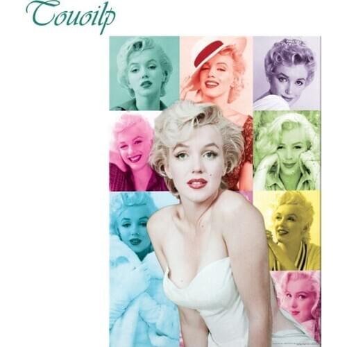 Round&SquareDiamond Embroidery, Marilyn Monroe Portrait Full,5D,DIY Diamond Painting,Cross Stitch,3D,Diamond Mosaic,Decor