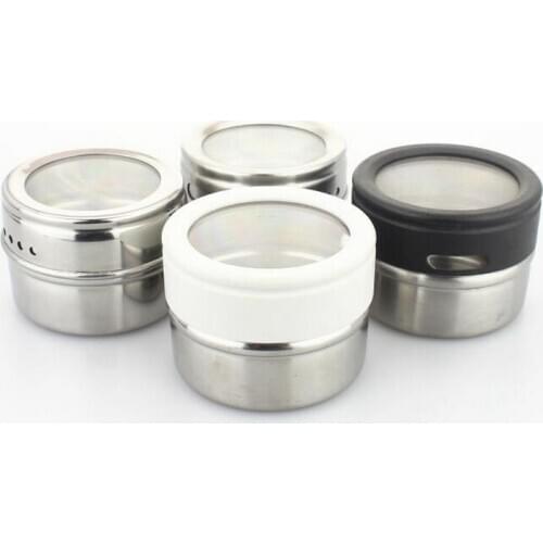 Stainless steel magnetic seasoning bottle outdoor barbecue multifunctional powder cylinder seasoning bottle