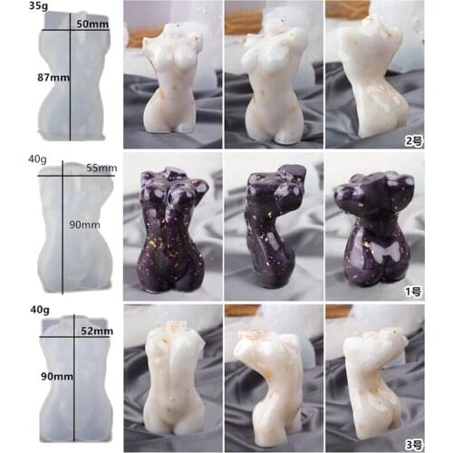 Model Body Stand Ornaments Candle Mold Silicone Resin Human Body Art Home Decor Female Body Casting Mold Art Crafts