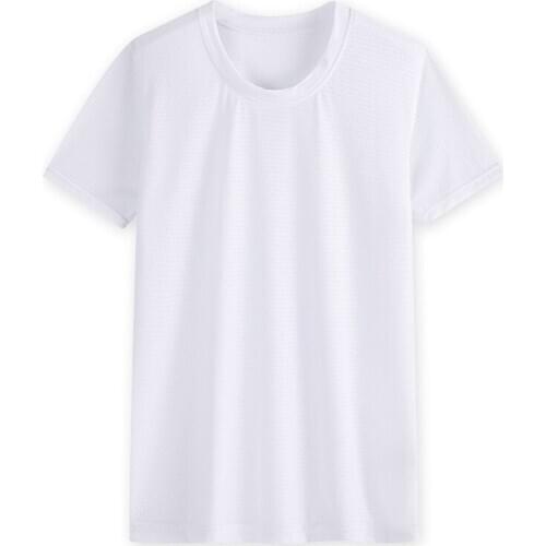 Mens Breathable T-shirt ice silk Quick Dry Anti-Odor Mesh short-sleeved Male Gym Running Tops sports thin large size 5XL