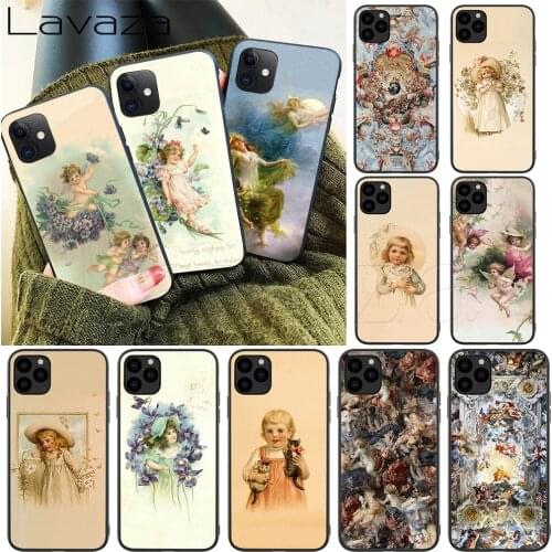 Lavaza Renaissance angels Soft Silicone Case for iPhone 12 Mini 11 Pro XS Max XR X 8 7 6 6S Plus 5 5S SE