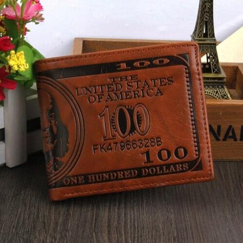 New Men Wallets Short Purses Cards ID Holder US Dollar Pattern Man Wallet Burse Short Male Clutch Purse Bags Carteira Feminina