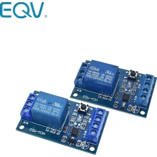 5V 12V Single Bond Button Bistable Relay Module Modified Car Start and Stop Self-Locking Switch One Key