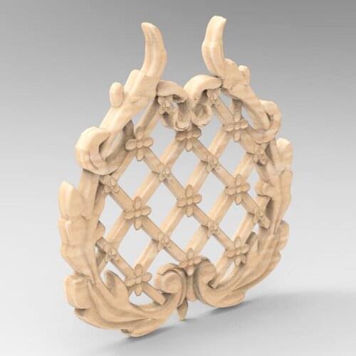 Window Flower 3D model STL format file CNC router carving ArtCAM Aspire STL Model engraving carving file Window partition
