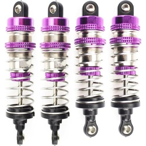 For Wltoys 124019 124018 1/12 RC Car Upgrade Parts Metal Front & Rear Shock Absorber Damper Spare Accessories