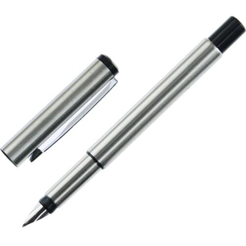 1pcs Silver Metal Vector Fountain Pen 0.5mm Nib Full Metal Body Pens Business Gift Writing Calligraphy New stationery