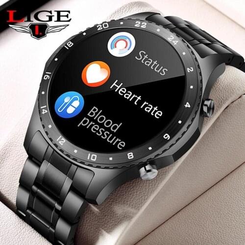 LIGE Fashion Smartwatch Men Smart Watch Women Bluetooth Call Watch Waterproof Sport Fitness Bracelet Clock For Android iOS Phone