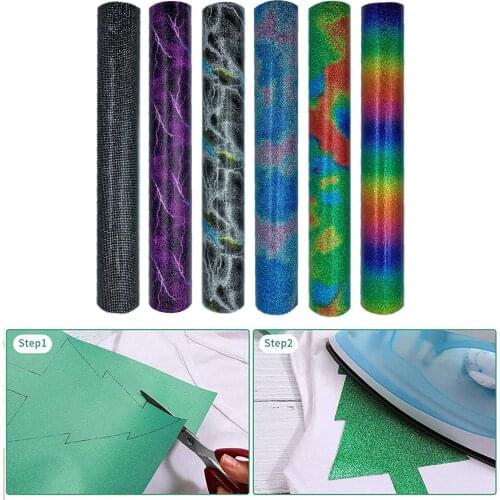 Heat Transfer Vinyl HTV Sheet Assorted Glitter Clothing Bags Paper HTV Roll