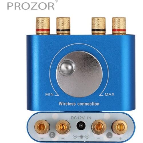 PROZOR 50W + 50W Bluetooth-Compatible Power Audio Amplifier HiFi Wireless Digital Class D Audio Stereo Amp with 3.5mm AUX USB In