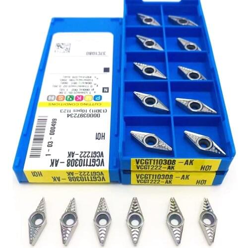 VCGT110304 VCGT110302 VCGT110308 AK H01 turning processing series parts blade can process copper and aluminum wood cutting tools