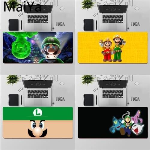 Maiya Top Quality Super Mario Luigi Natural Rubber Gaming mousepad Desk Mat Free Shipping Large Mouse Pad Keyboards Mat
