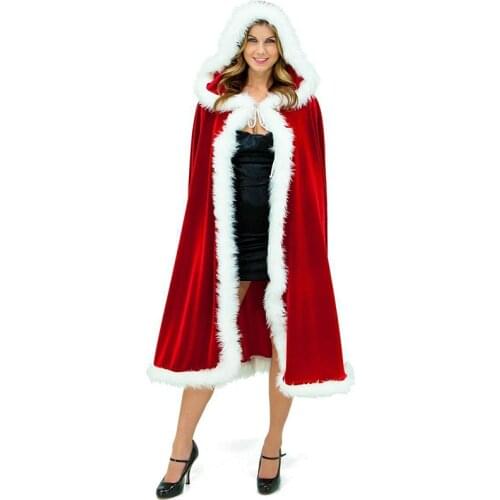Women Adult Christmas Hoodie Cloak Halloween Cosplay Costume
