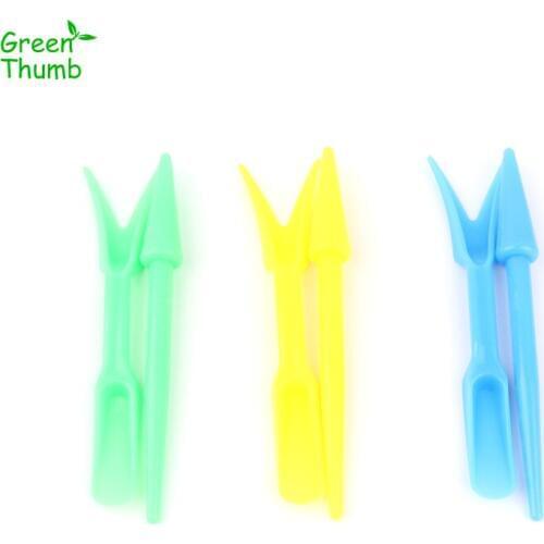 1set 14cm Plastic Seedling Tools Plastic Dig Seedling Tool Hole Puncher for Garden Succulent Plant Kits