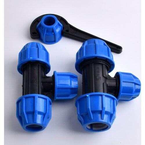 1Pc 20/25/32/40/50mm Hi-quality PPR PE Reducing 3-Way Water Tube Connector Pipe Fittings Garden Agricultural Irrigation System