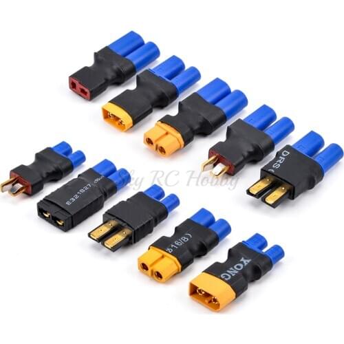1PCS EC3 / EC5 to XT60 T Deans TRX Female / Male Plug Connectors Converter Adapter RC Lipo Battery Control Parts DIY