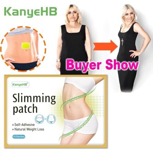 10Pcs/bag Slimming Patch Slimming Products Natural Herbs Navel Sticker Fast Self-Heating Powerful Burning Lose Weight Tool W004