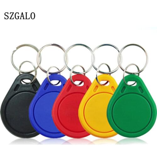 100pcs 125khz RFID Tag llaveros llavero Porta Chave Card Sticker Key Fob Token Ring
