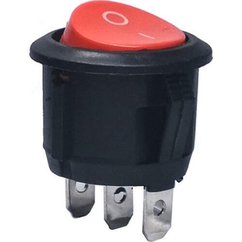 50 pcs/lot 2 color KCD1 105 23MM 3Pin 250V 6A Round Boat Switch Snap-in SPST ON OFF Rocker Position