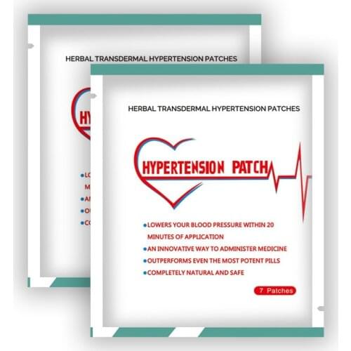 5box=10bags(70pcs) High Quality Hypertension Patch Control Reduce High Blood Pressure Patch Herbal Plaster OEM Service