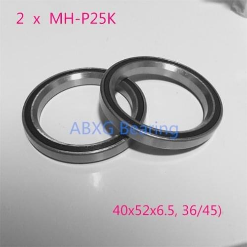 Free shipping 2pcs 1.5" Bicycle headset bearing MH-P25K (40x52x6.5, 36/45) for Cane Creek 40 series headset HD1404K