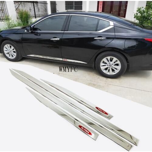 Stainless steel car body side moldings side door Decorative protection For NISSAN ALTIMA 2019 2020 Car accessories