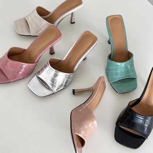 Fashion Multicolour Open Toe Women Sandals Sexy High Heels Lady Shoes 2021 Summer 6cm/8cm Heel Sandals Size 33-42