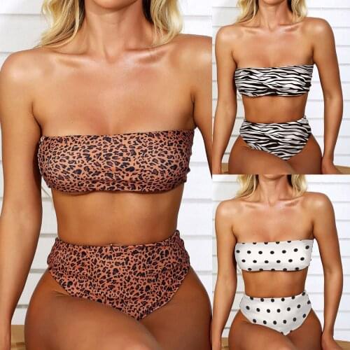 Bra fashion sexy printing split Bikini Swimsuit non positioning printing Beach Womens swimsuit bathing hot spring beach swimsui