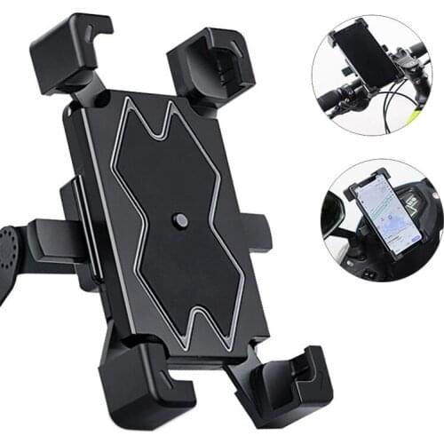 Bike Phone Holder PVC 360° No Dead Angle Rotating Phone Holder Freely Adjustable Shockproof Phone Holder Bicycle Accessories