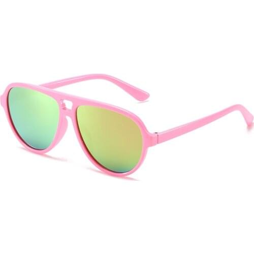 Children Round Pilot Sunglasses Fashion Vintage Brand Design Gradient Kid Sun Glasses Boy Girl Unisex Retro UV400 Mirror Goggle