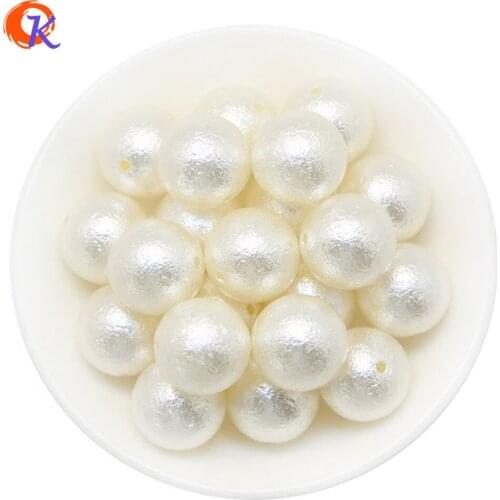 Cordial Design 100pcs/lot 20mm Fashion Beads Accessories Ivory Winkle Beads Chunky Pearl Bead ABS Pearl For Jewelry Making Kit