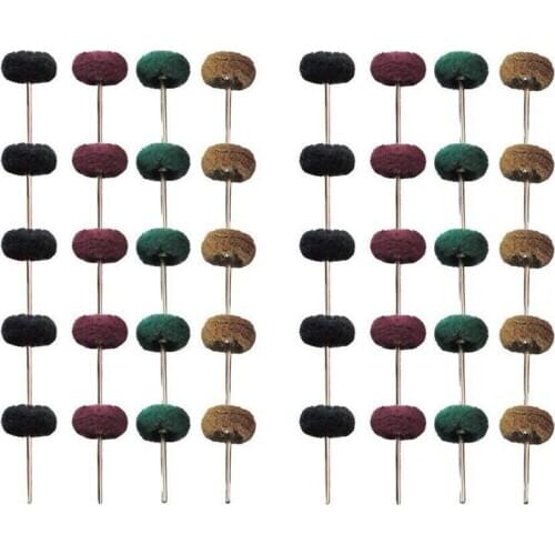 40 Pcs 1 inch (25mm) Abrasive Wheel Buffing Polishing Wheel Set For Dremel Rotary Tool