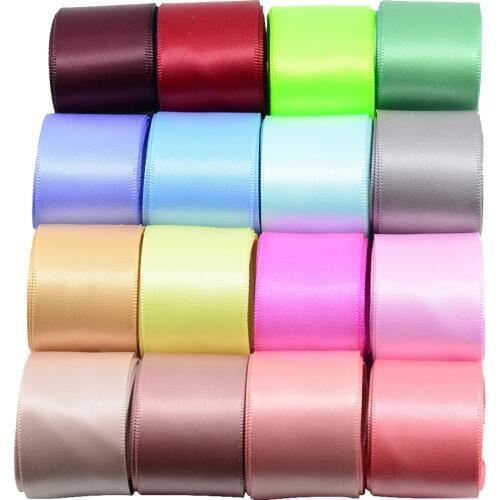 16 Color Double-sided Satin Ribbon Bow Ribbon Double-sided DIY Artificial Rose for Gift Packaging Wedding Favors Jewelry 2.5cm