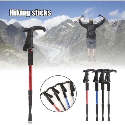 Mountain Trekking Poles Lightweight Adjustable Walking Sticks With Comfortable Grip Hiking Accessories For Men Women FK88