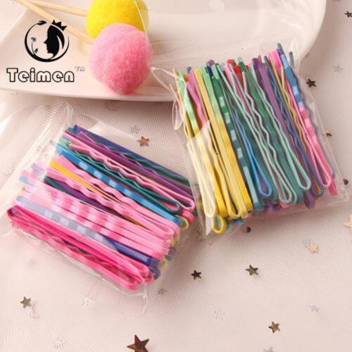 Innovative Hairpin Colorful Gradient Headwear One-line Shaped Clip Bangs Side Clip Hair Accessories For Children Girls Women