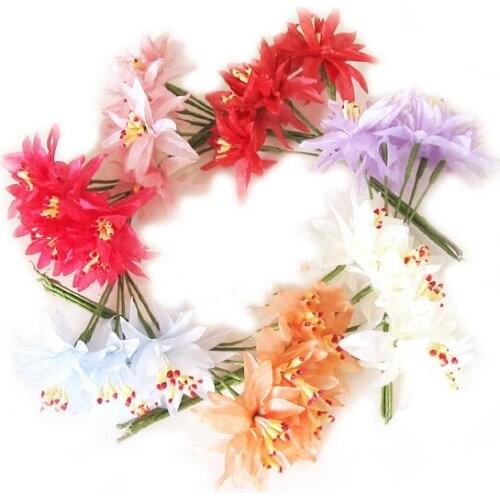 Artificial flowers head Idyllic village simulation flowers silk diy garland headdress brooch