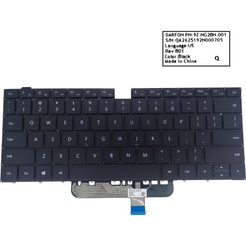 UK US English Spanish Arabic backlit keyboard for Huawei MagicBook Pro 15 Boh-WAH9HNP MateBook D 14 KLW W09 W19 W29 keyboards