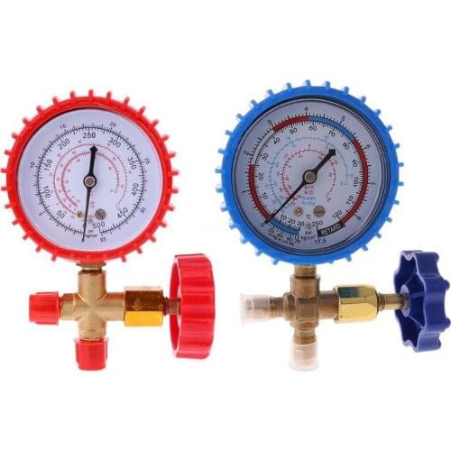OOTDTY 220PSI 500PSI Air Conditioning Refrigerant Recharge Pressure Gauge Manometer