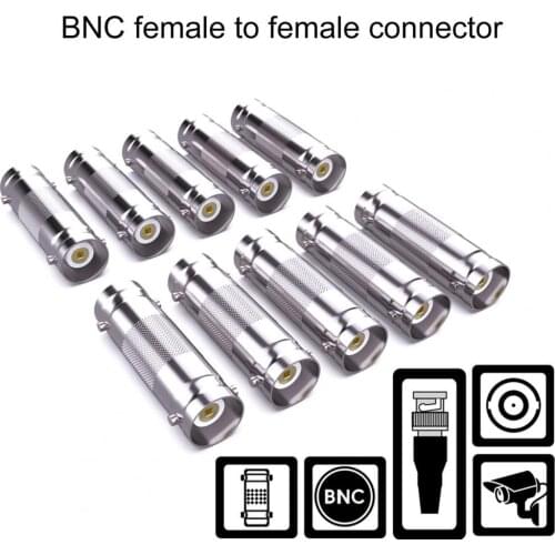 10Pcs Multifunction BNC Female to Female Connector Adapter Coupler Converter Replacement Kit for CCTV Video Camera