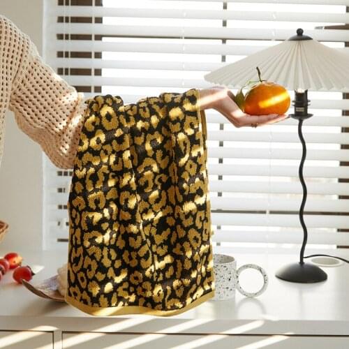 Fashion Women Sexy Leopard Microfiber Bath Towel Cotton Face Towels Absorption Beach Towel/70*140CM Hair Face Towel Set