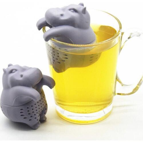 MOFUNYO Food-Grade Hippo Silicone Tea Infuser Strainers Filter