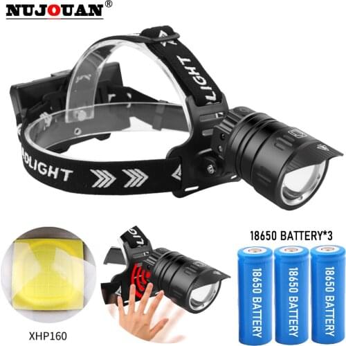 Powerful Fishing Headlamp and High Power LED Headlight Sensor Head Lamp Flashlight Camping Lantern Car Rechargeable Lamps 18650