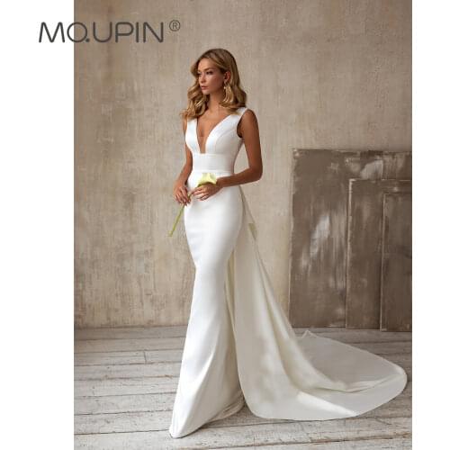 MQUPIN Satin Wedding Dresses