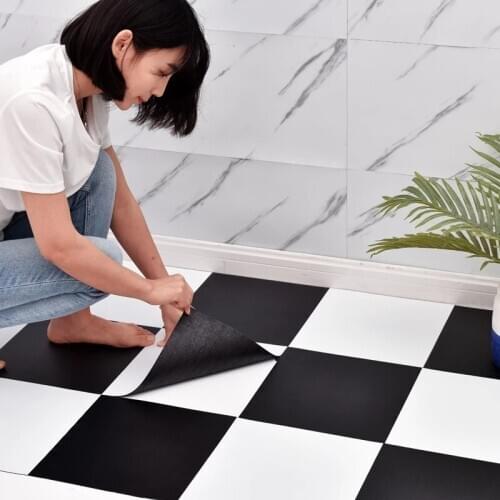 Marble Tile Floor Sticker Modern Wall Sticker Waterproof Self Adhesive Wallpaper Living Room Bedroom Bathroom Kitchen Home Decor