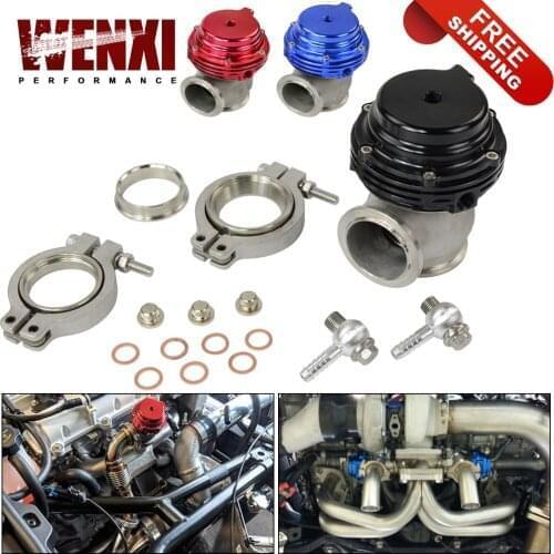 MVS 38mm Wastegate Aluminum Top Steel V-band Gold External Waste Gate For Supercharge Turbo Manifold 14PSI WX-5831-MB